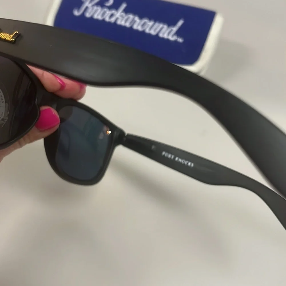 Knockaround Men’s Sunglasses w/ Matt Black Frame and Rose Gold Lenses, NWOT